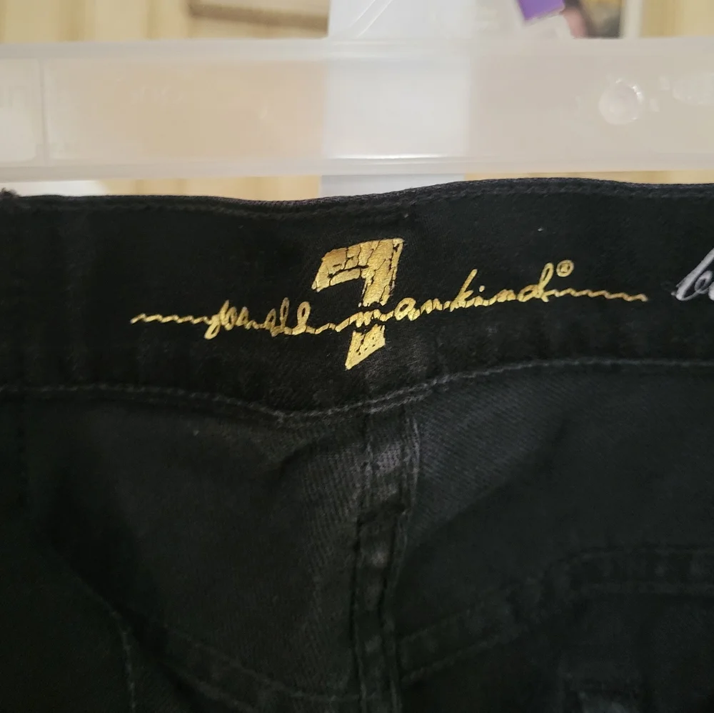 7 FOR ALL MANKIND Black Bootcut Jeans Size 27 - Picture 5 of 9